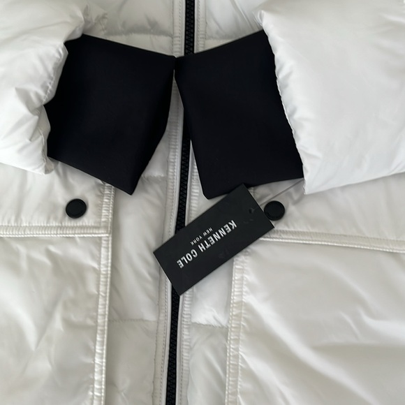 Kennet Cole New York Women’s Winter Puffer Jacket Hooded Colour White/Black - Picture 7 of 13